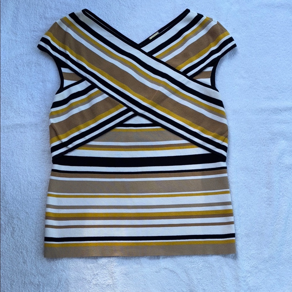 Black Label Asymmetrical Black and White Tank Top